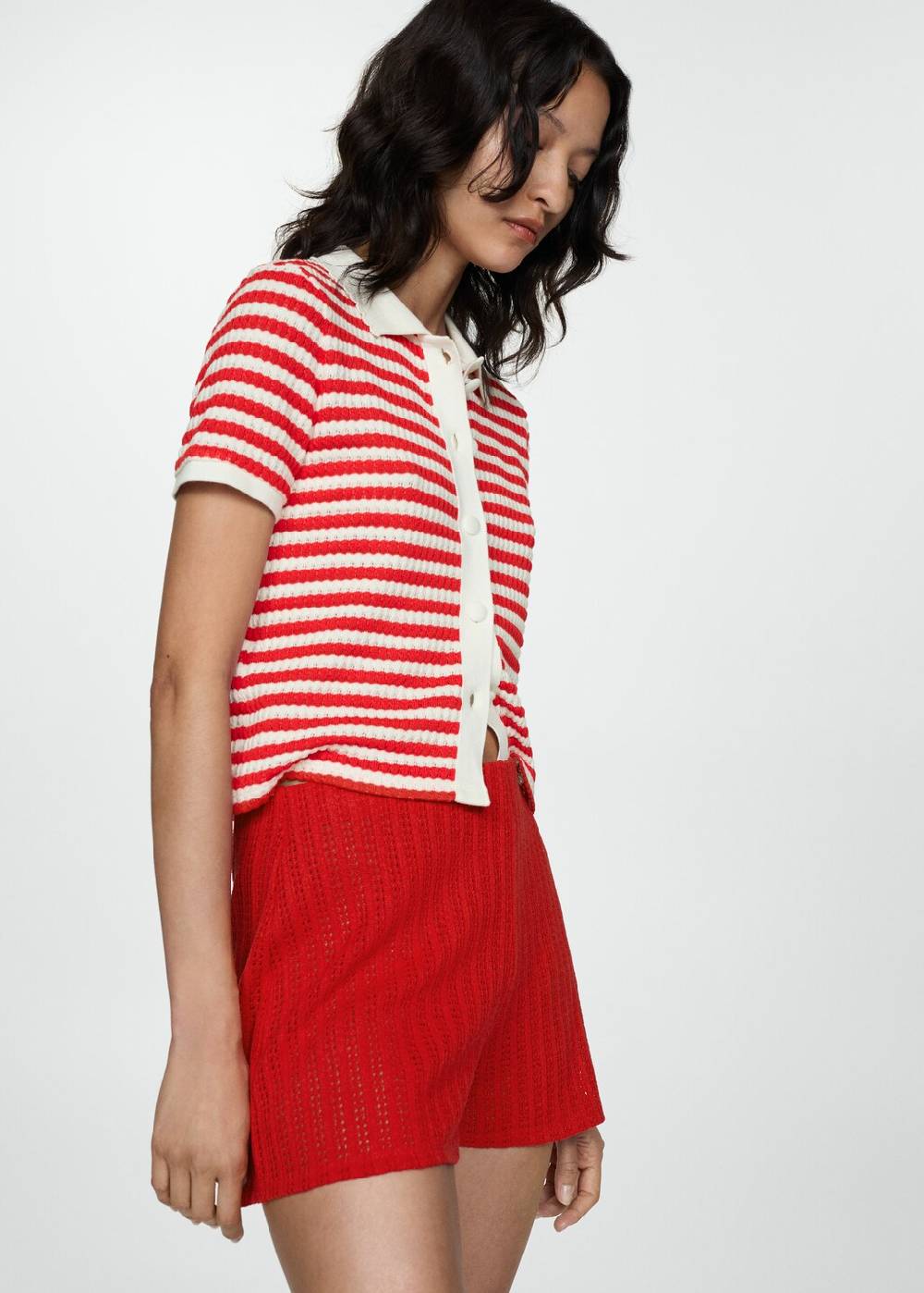 Mango Gerade Strickshorts Kostenloser Versand international