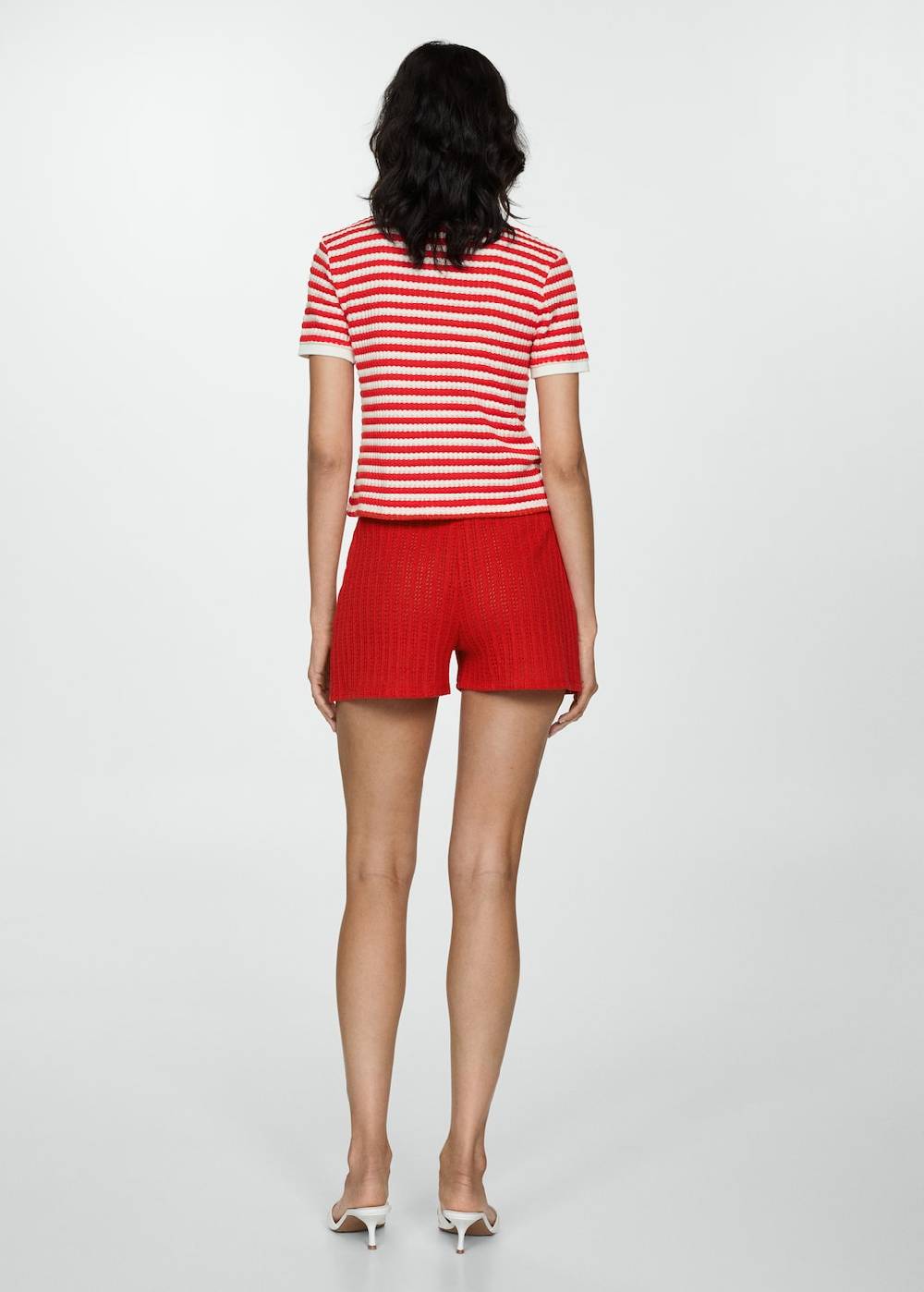 Mango Gerade Strickshorts Kostenloser Versand international