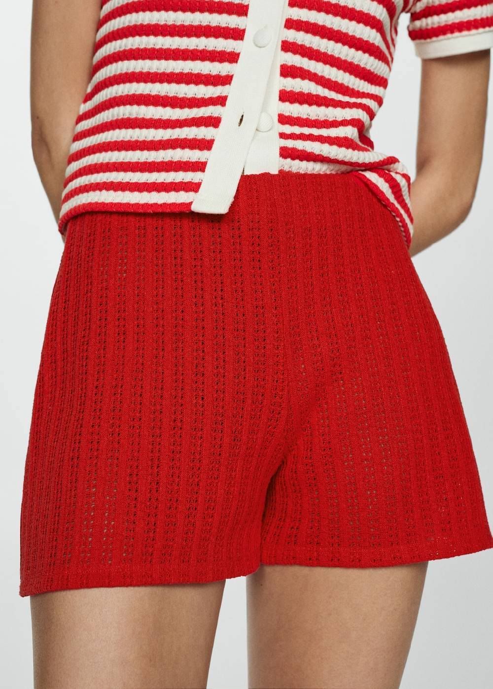 Mango Gerade Strickshorts Kostenloser Versand international