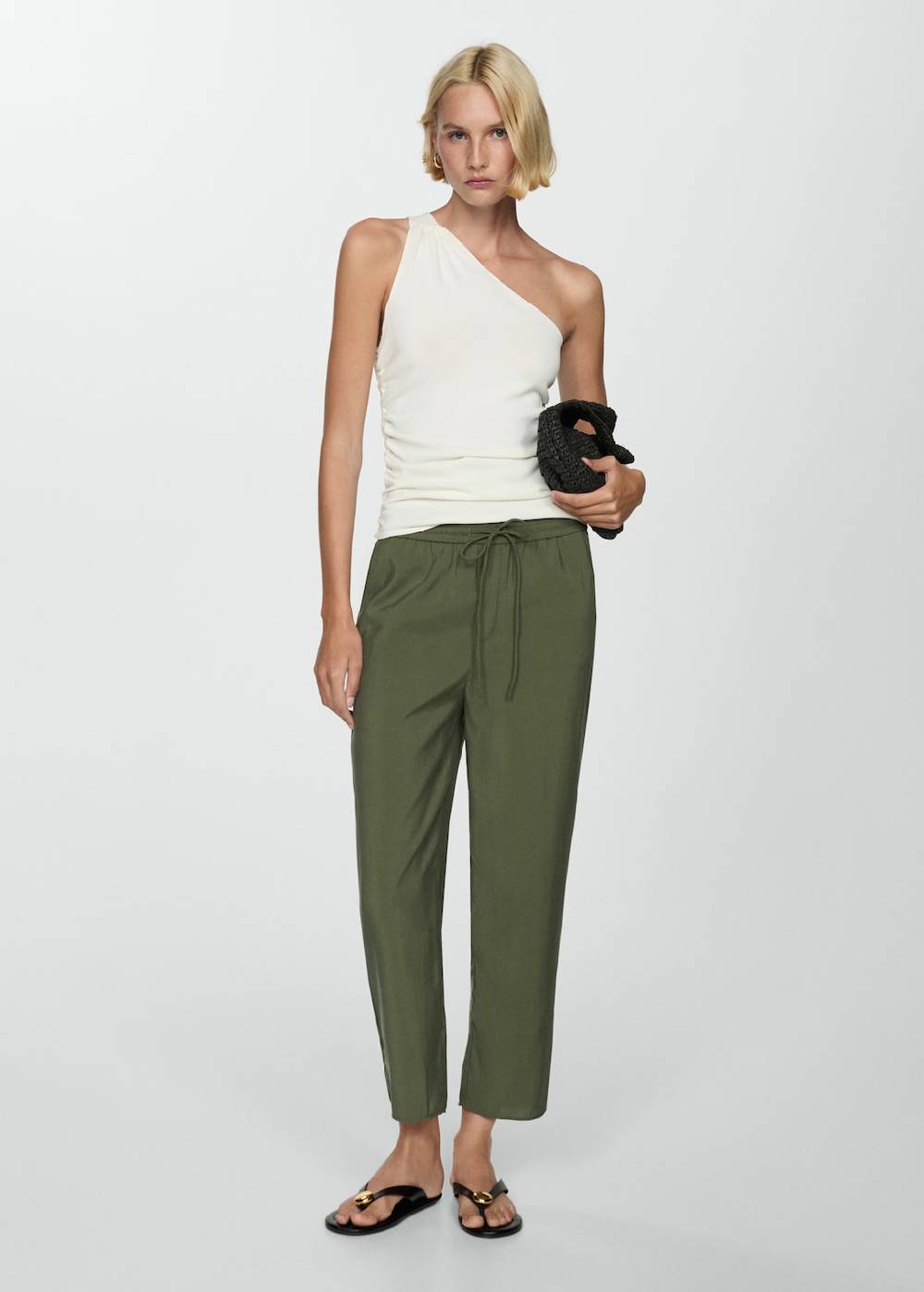 Mango Gerade Hose aus Modal Speichern exportieren