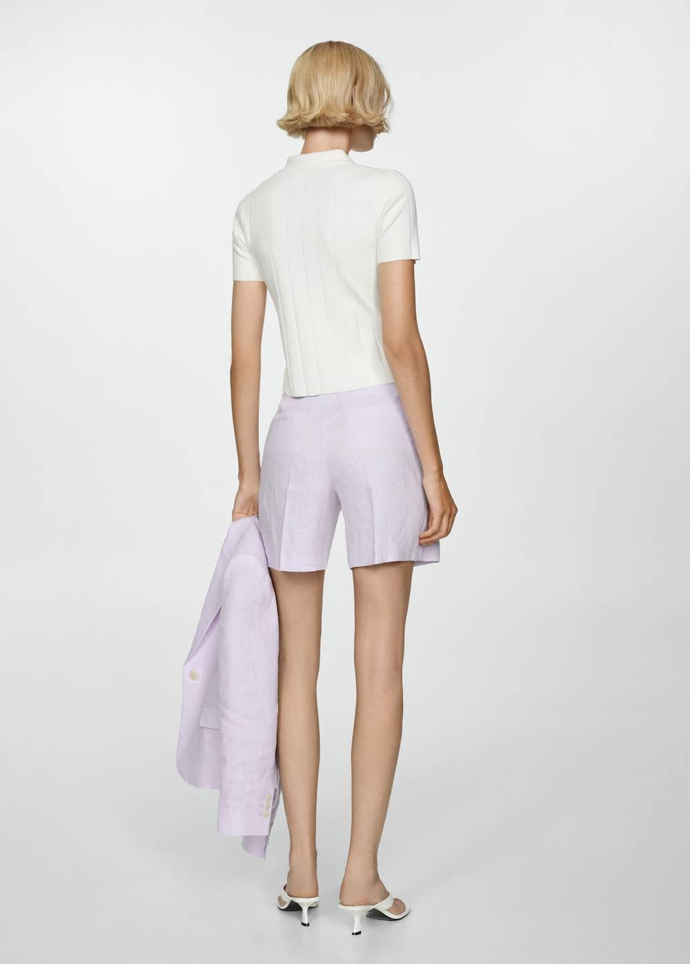 Mango Gerade Shorts aus 100 % Leinen zollfrei