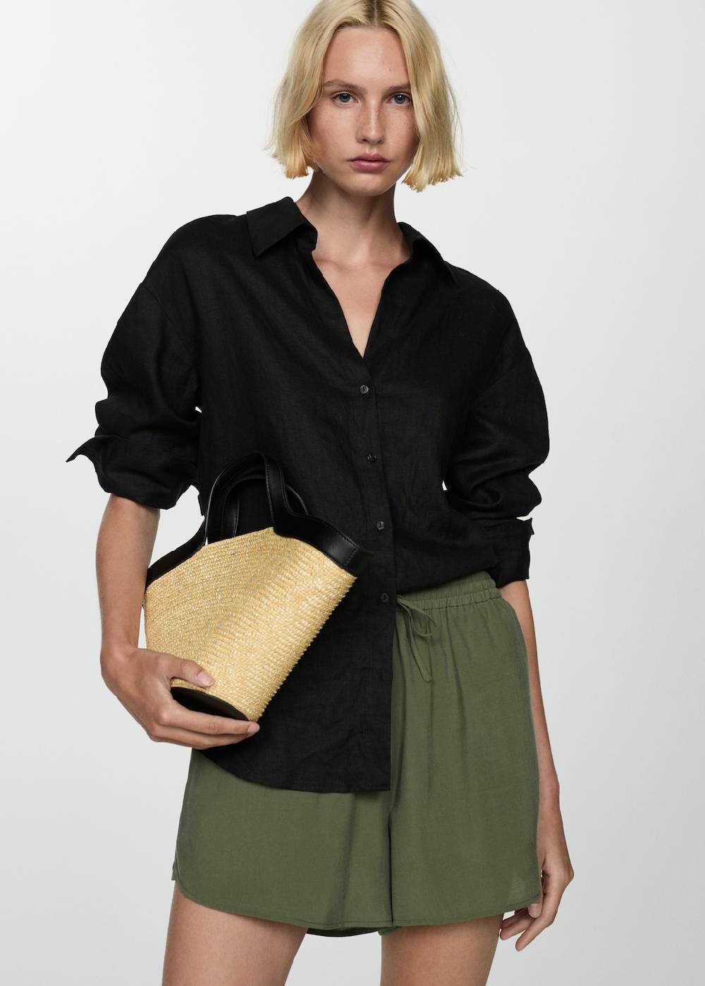 Mango Modal-Shorts mit Schleife 2025