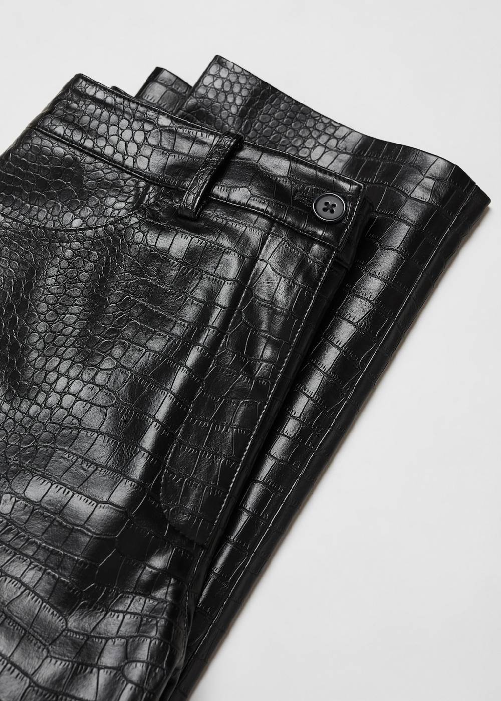 Mango Gearde Hose mit Animal-Print-Effekt Auslauf