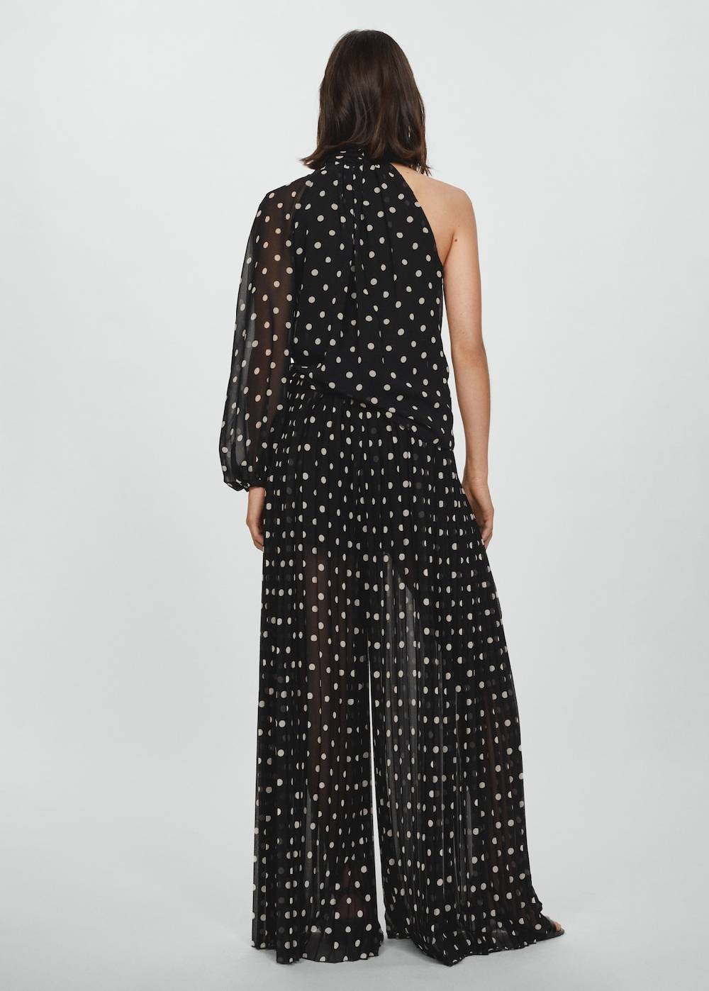 Mango Plissierte Hose mit Polka Dots Verkauf