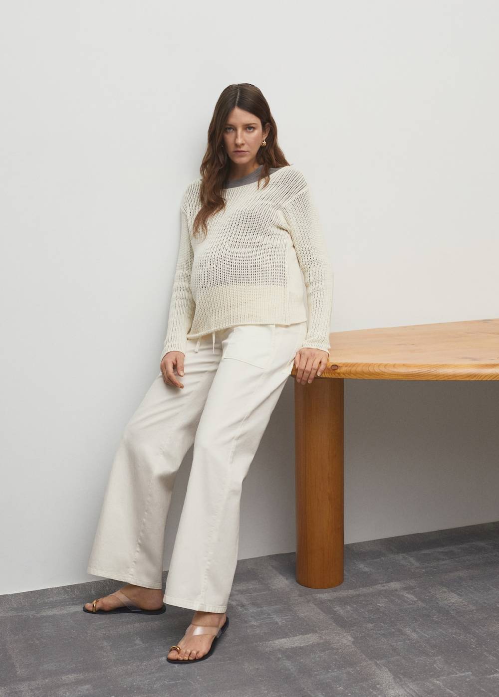 Mango Baumwollhose mit verstellbarer Kordel Blitzverkäufe