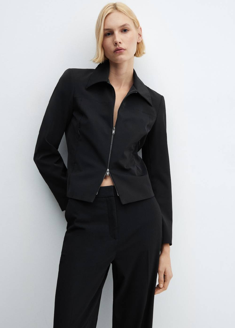 Mango Wideleg-Hose mit niedrigem Bund Kostenloser Versand