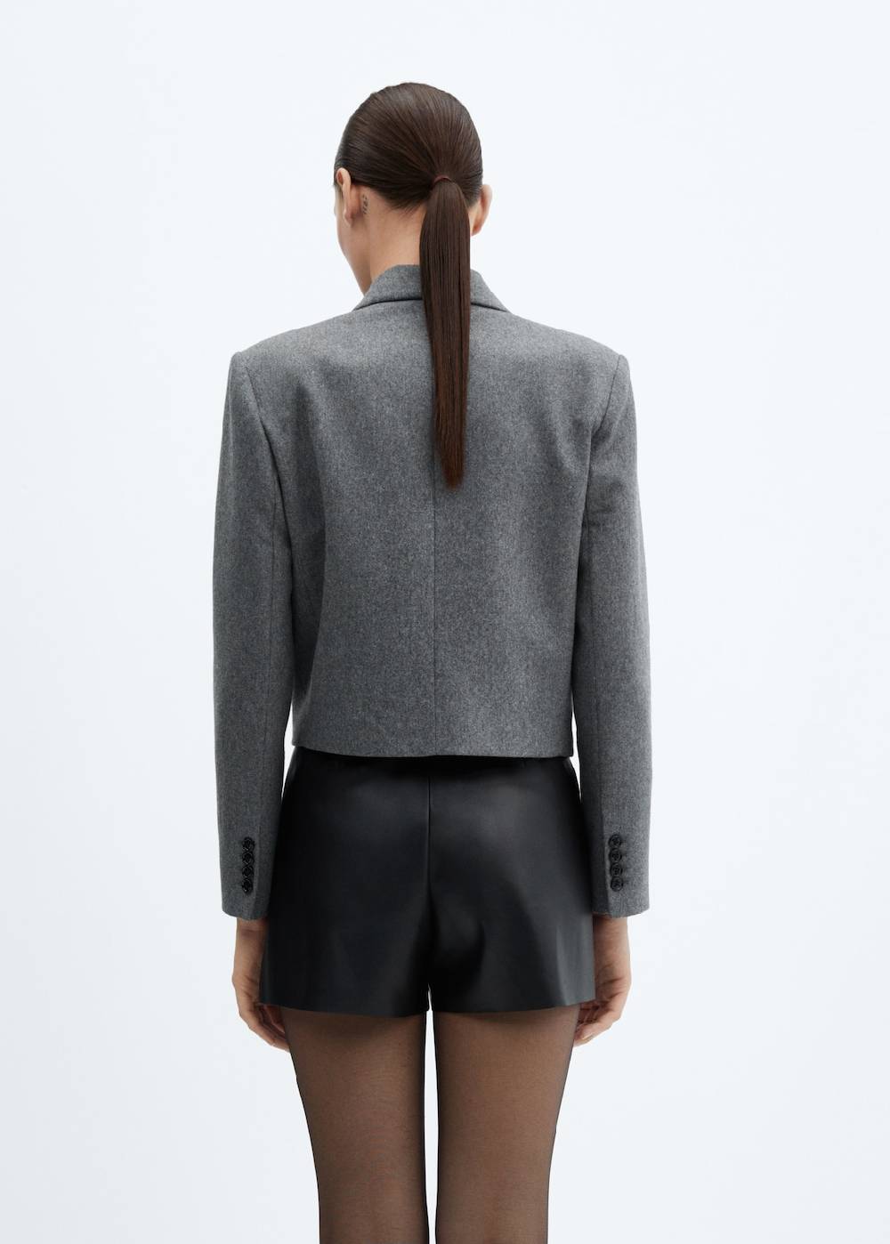 Mango Bundfalten-Shorts mit Leder-Effekt Limitierter Zeitrabatt