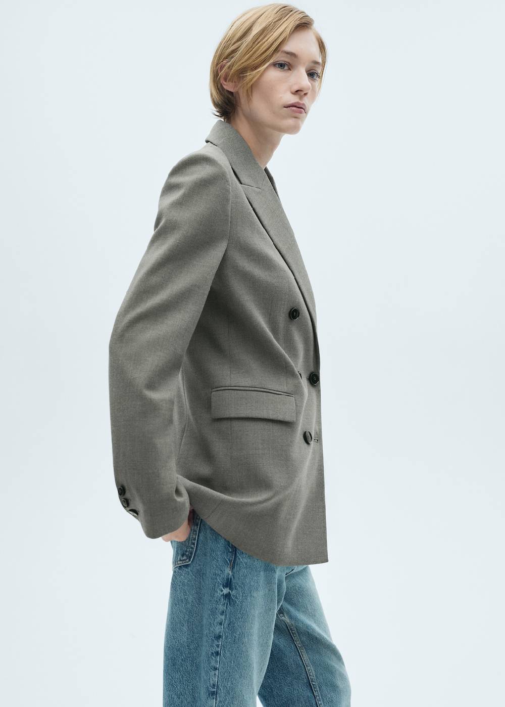 Mango Anzugblazer in Wickeloptik Günstig kaufen