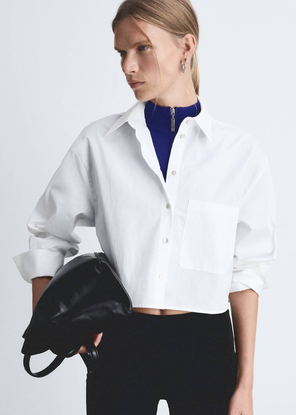 Mango Hemd in Cropped-Länge mit Tasche Cyber Monday