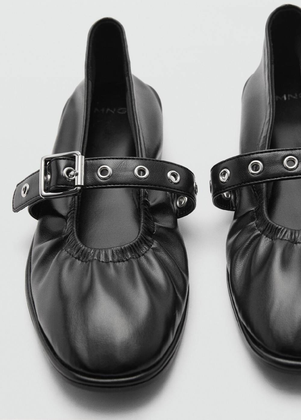 Mango Ballerinas mit runder Spitze und Schnalle Vatertagsangebot