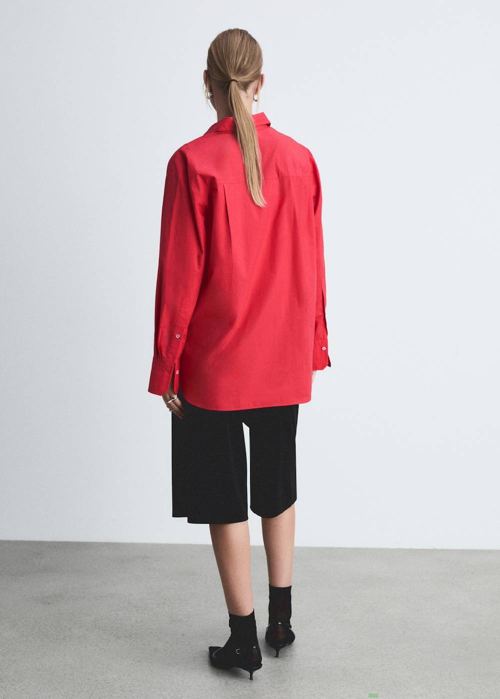 Mango Oversized-Hemd mit Tasche Lagerräumung