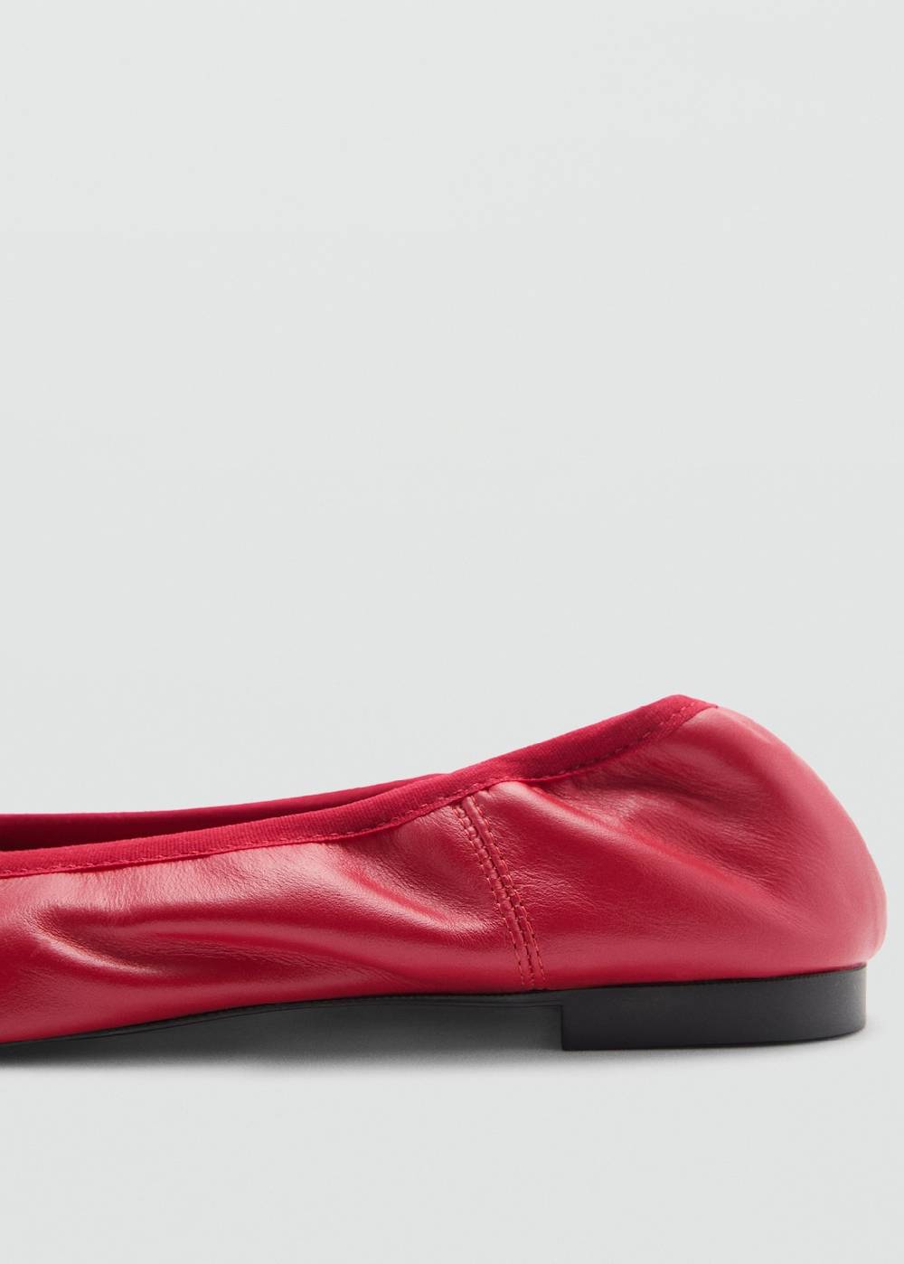 Mango Leder-Ballerinas mit Schleife Blitzangebot