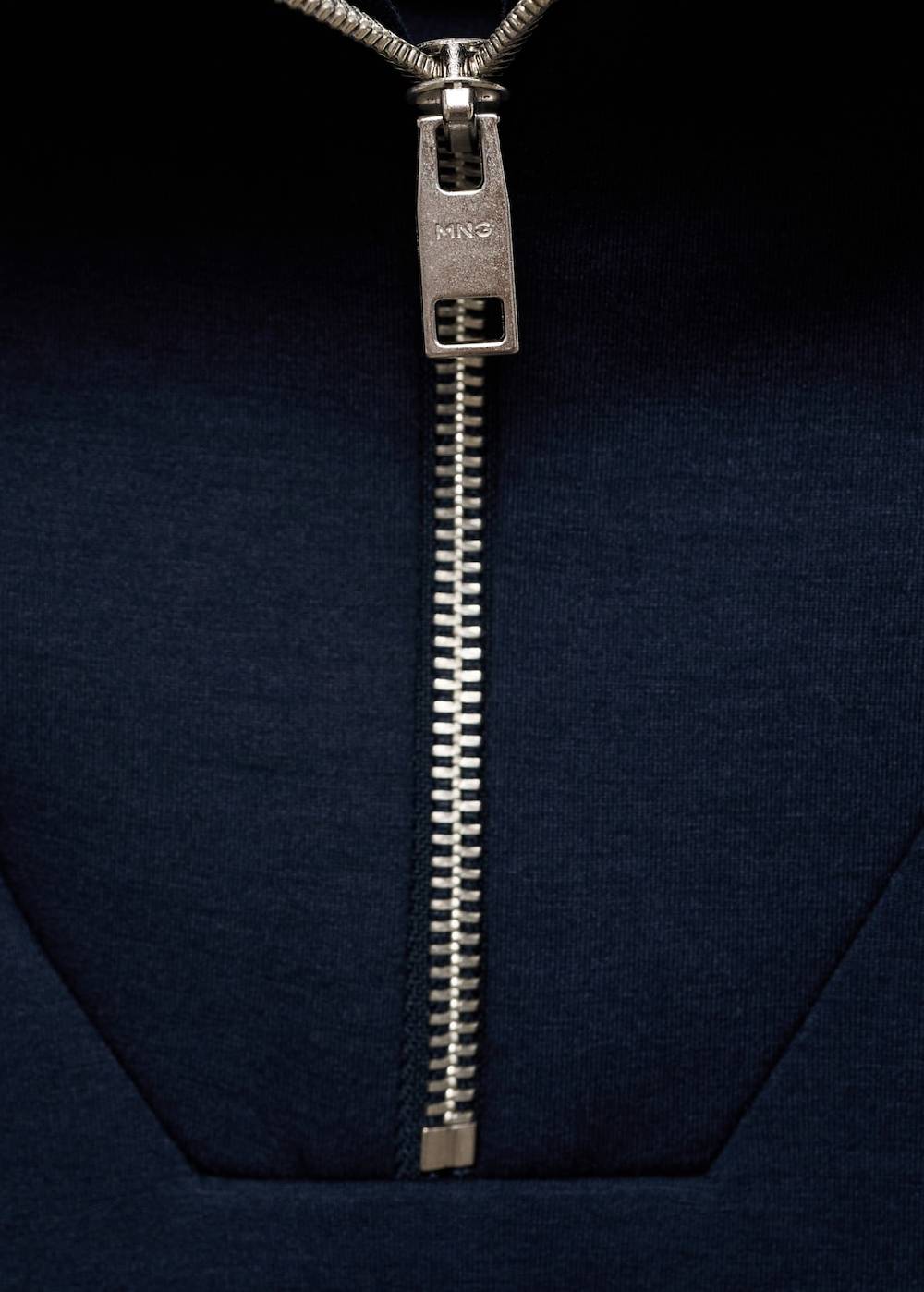 Mango Baumwoll-Sweatshirt mit Zip-Kragen Tägliche Deals