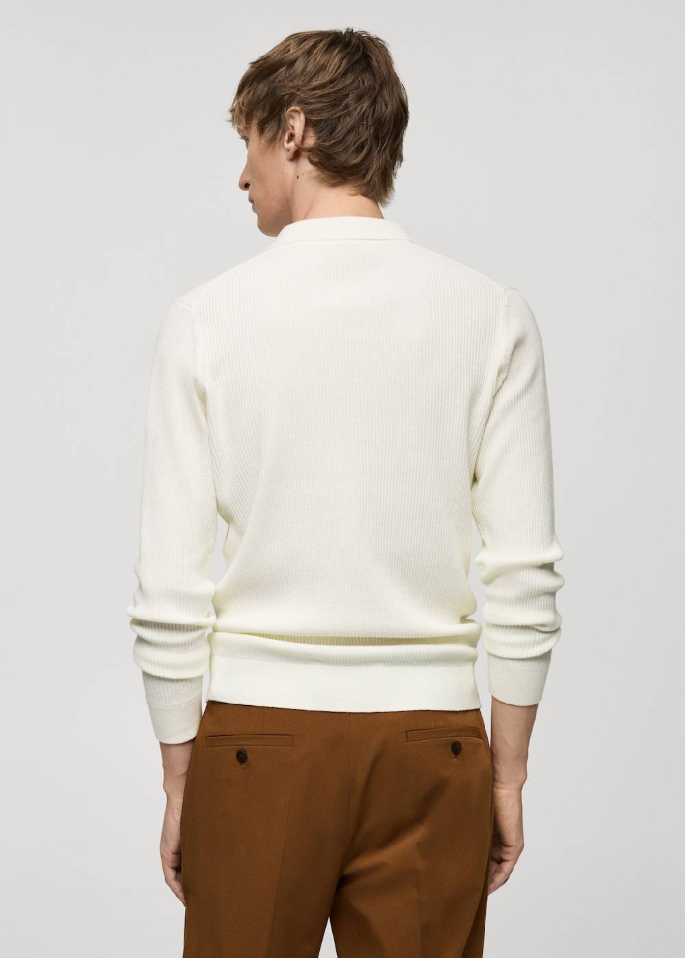 Mango Geripptes Poloshirt aus Baumwollgemisch Bis zu 50% Rabatt