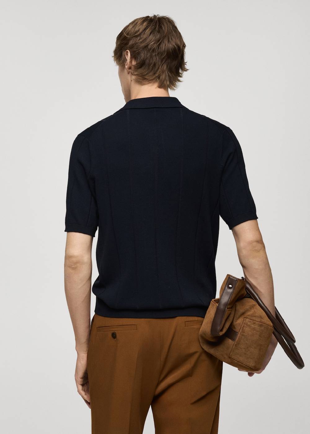 Mango Feinstrick-Poloshirt mit Rippmuster Bis zu 60% Rabatt