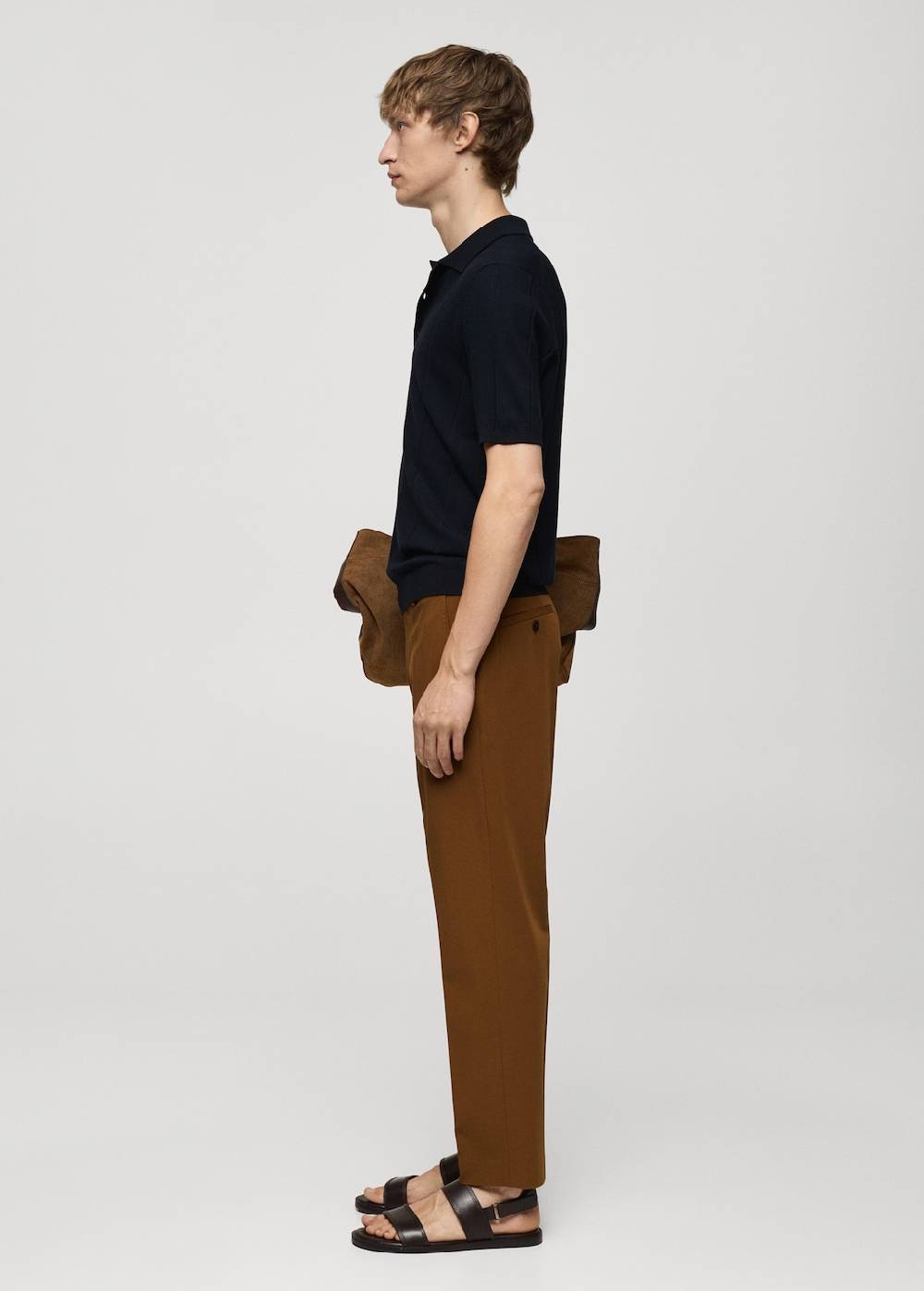 Mango Feinstrick-Poloshirt mit Rippmuster Bis zu 60% Rabatt