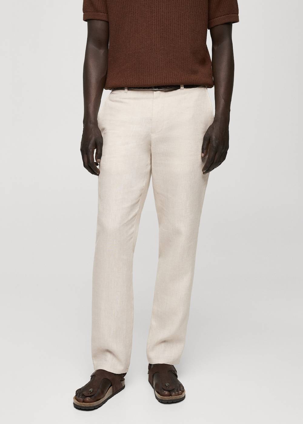Mango Slim Fit-Hose aus 100 % Leinen Sonderangebot der Fabrik