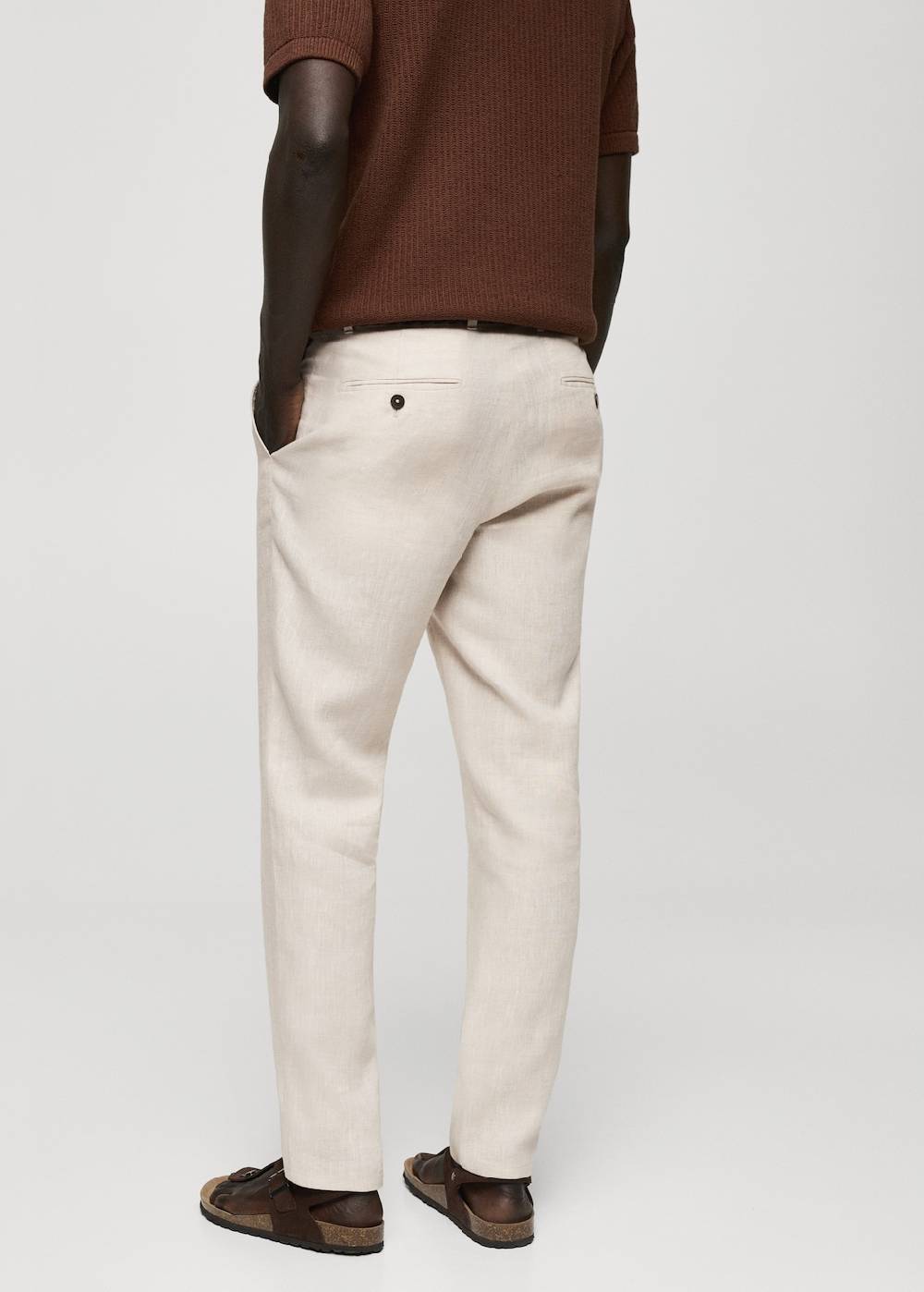 Mango Slim Fit-Hose aus 100 % Leinen Sonderangebot der Fabrik