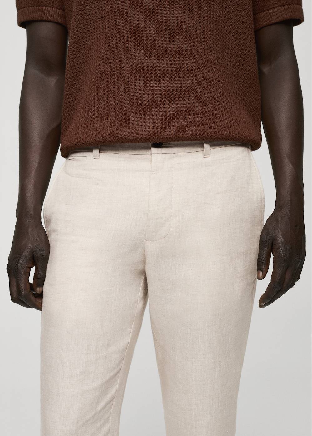 Mango Slim Fit-Hose aus 100 % Leinen Sonderangebot der Fabrik