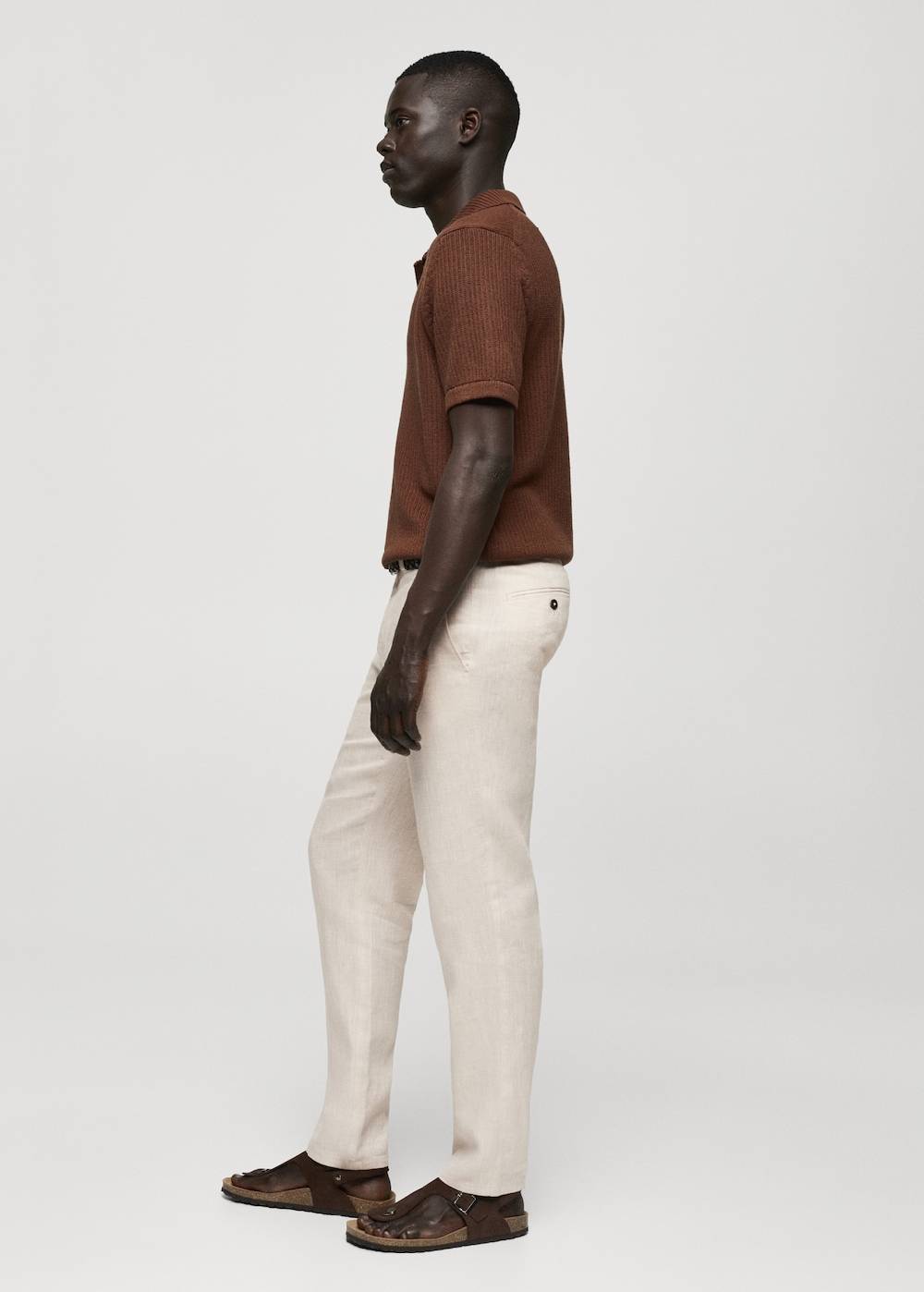 Mango Slim Fit-Hose aus 100 % Leinen Sonderangebot der Fabrik
