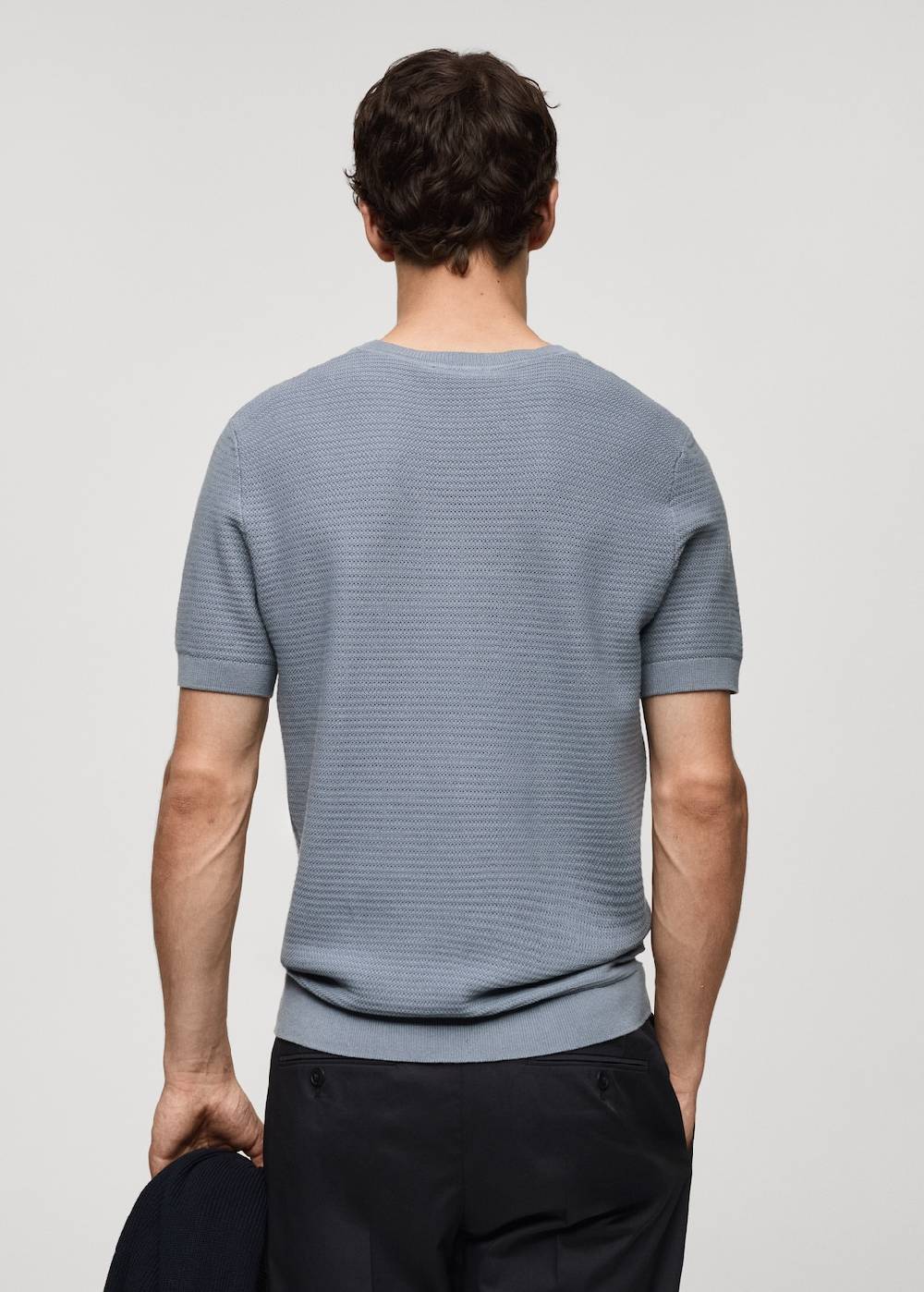 Mango Strick-T-Shirt aus Tencel mit Zopfmuster Discount Store für neue Produkte