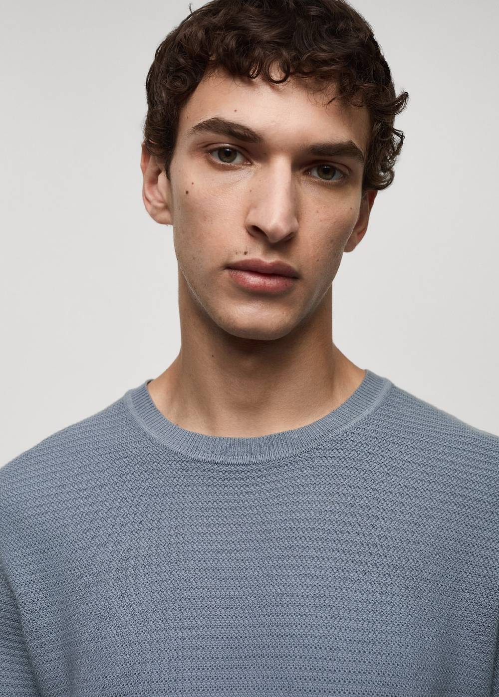 Mango Strick-T-Shirt aus Tencel mit Zopfmuster Discount Store für neue Produkte