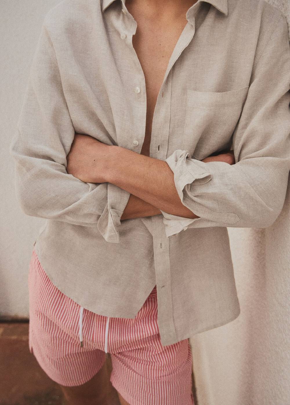Mango Classic-Fit-Hemd aus 100 % Leinen 50% Rabatt mit kostenlosem Versand