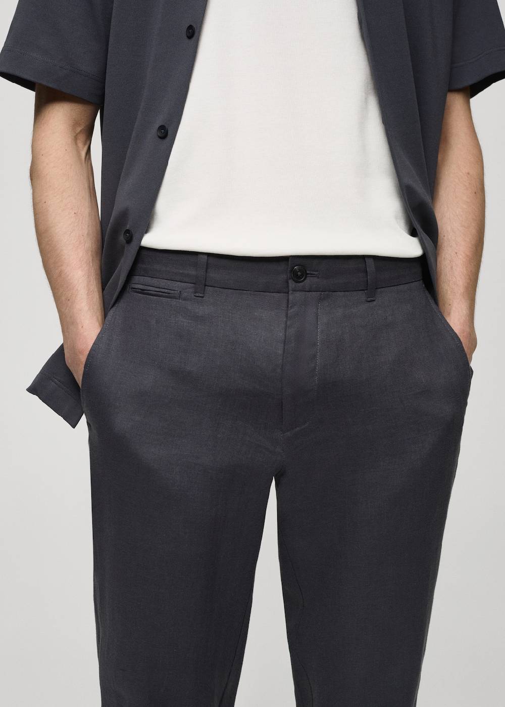 Mango Slim Fit-Hose aus 100 % Leinen Clearance-Verkauf