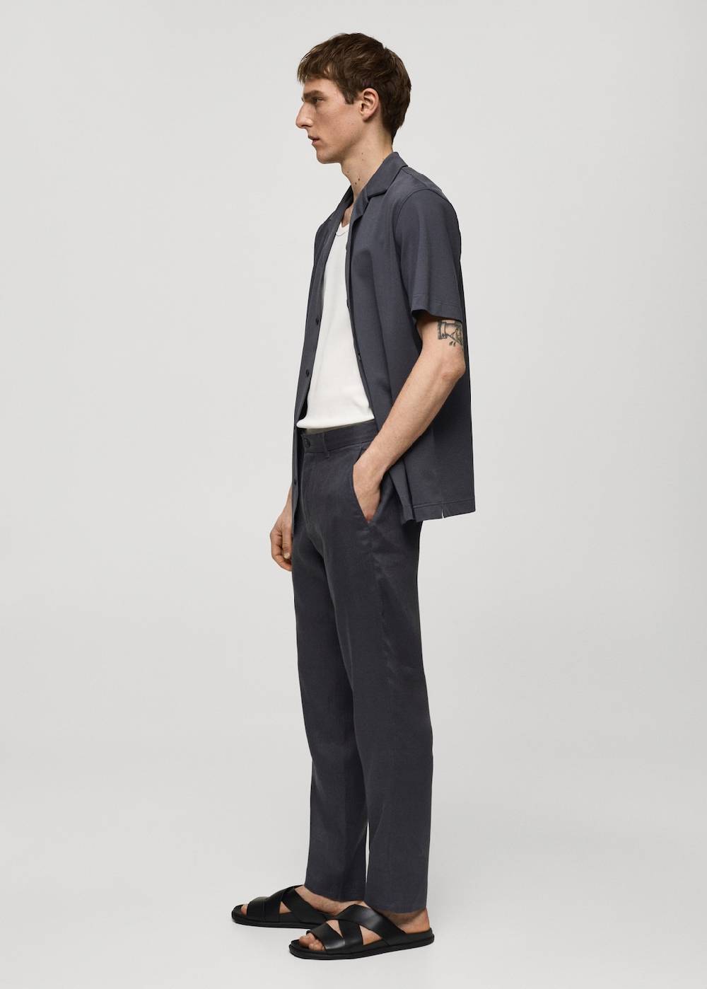 Mango Slim Fit-Hose aus 100 % Leinen Clearance-Verkauf