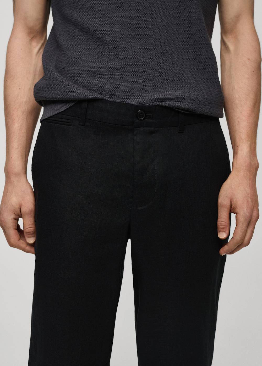 Mango Slim Fit-Hose aus 100 % Leinen Kostenloser Versand international