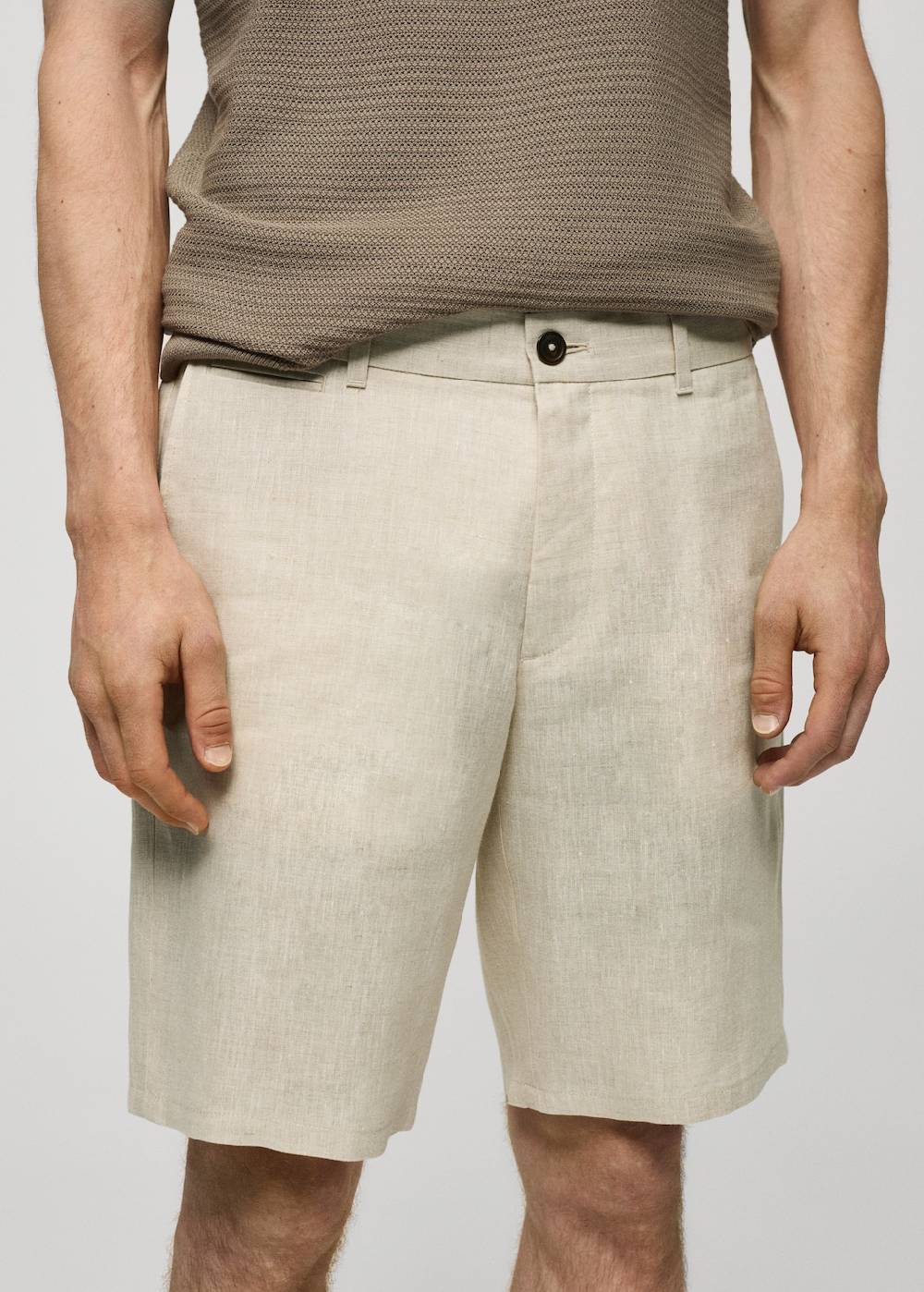 Mango Slim-Fit-Bermudashorts aus 100 % Leinen 50% Rabatt für begrenzte Zeit