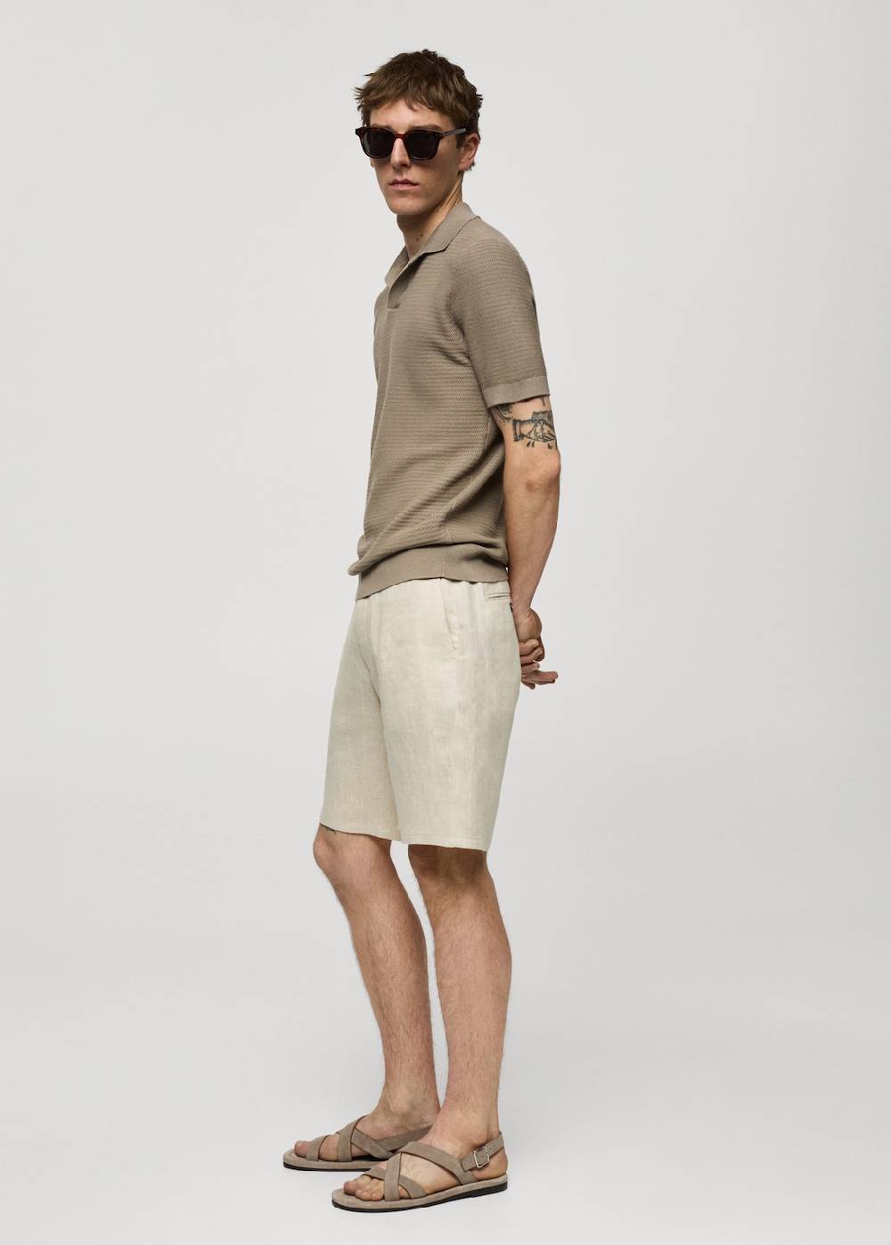 Mango Slim-Fit-Bermudashorts aus 100 % Leinen 50% Rabatt für begrenzte Zeit