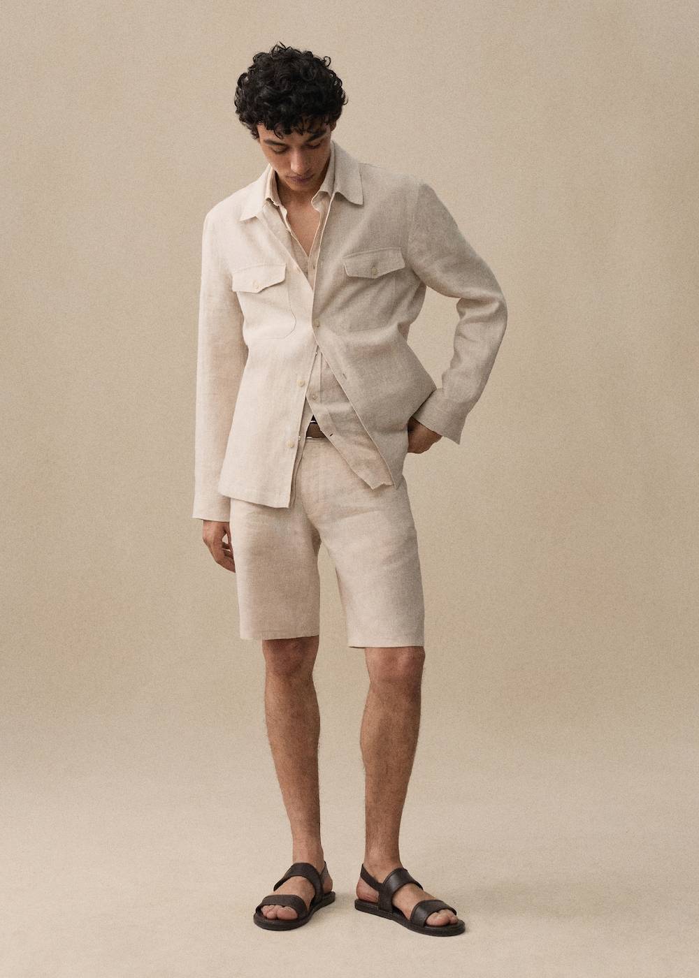Mango Slim-Fit-Bermudashorts aus 100 % Leinen 50% Rabatt für begrenzte Zeit