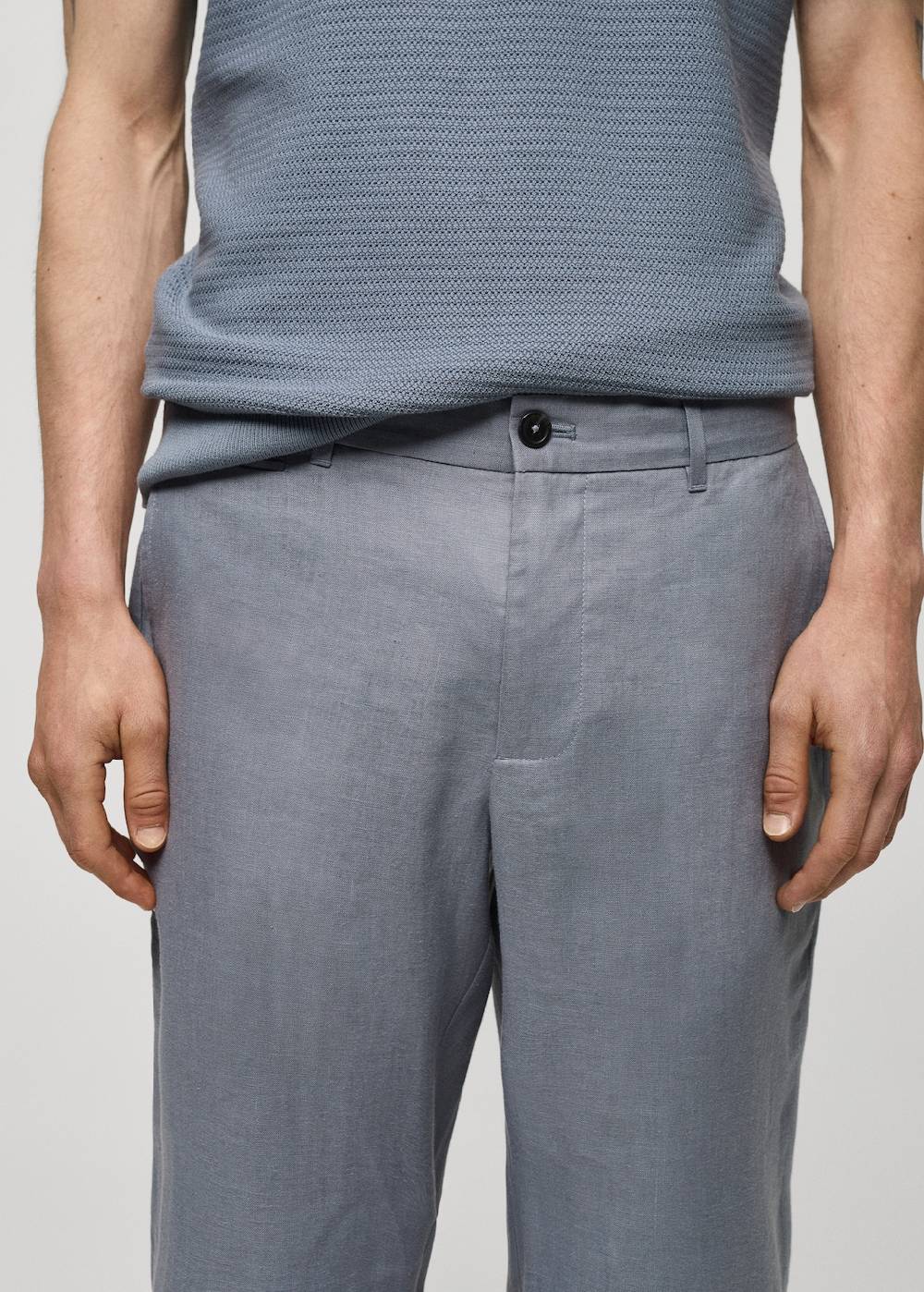 Mango Slim Fit-Hose aus 100 % Leinen Online