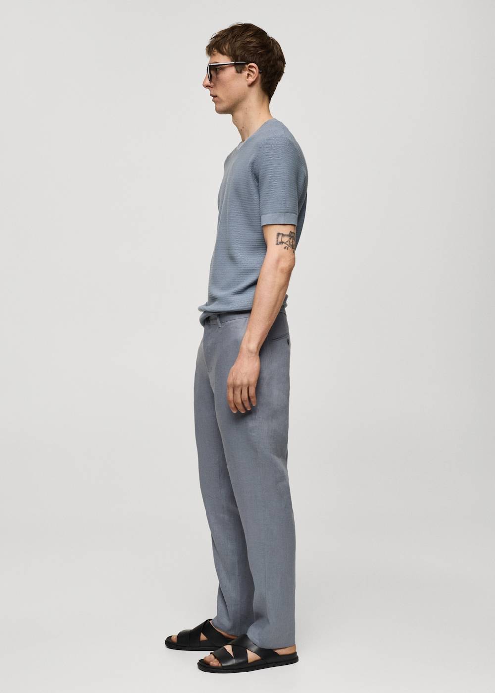 Mango Slim Fit-Hose aus 100 % Leinen Online