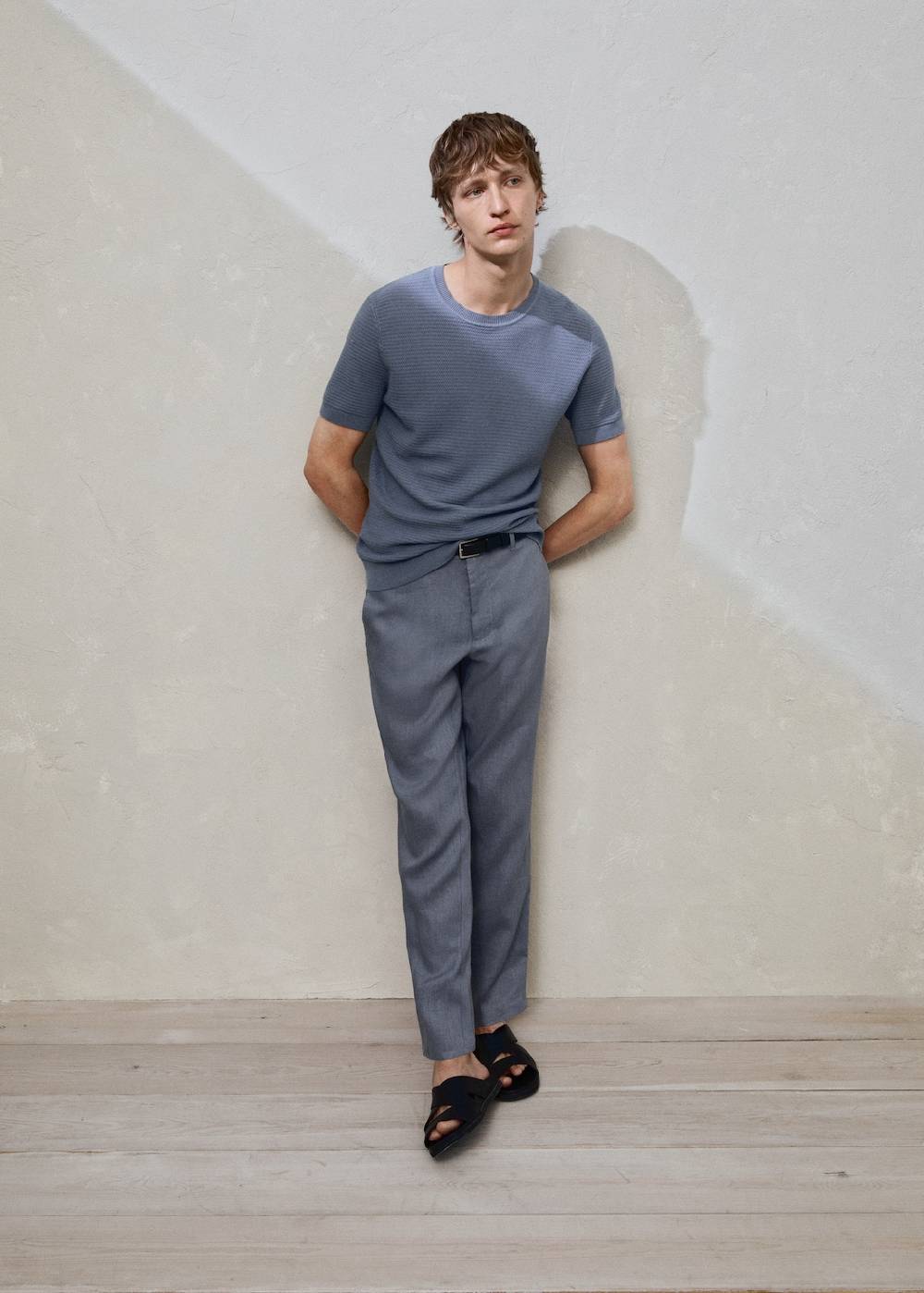 Mango Slim Fit-Hose aus 100 % Leinen Online