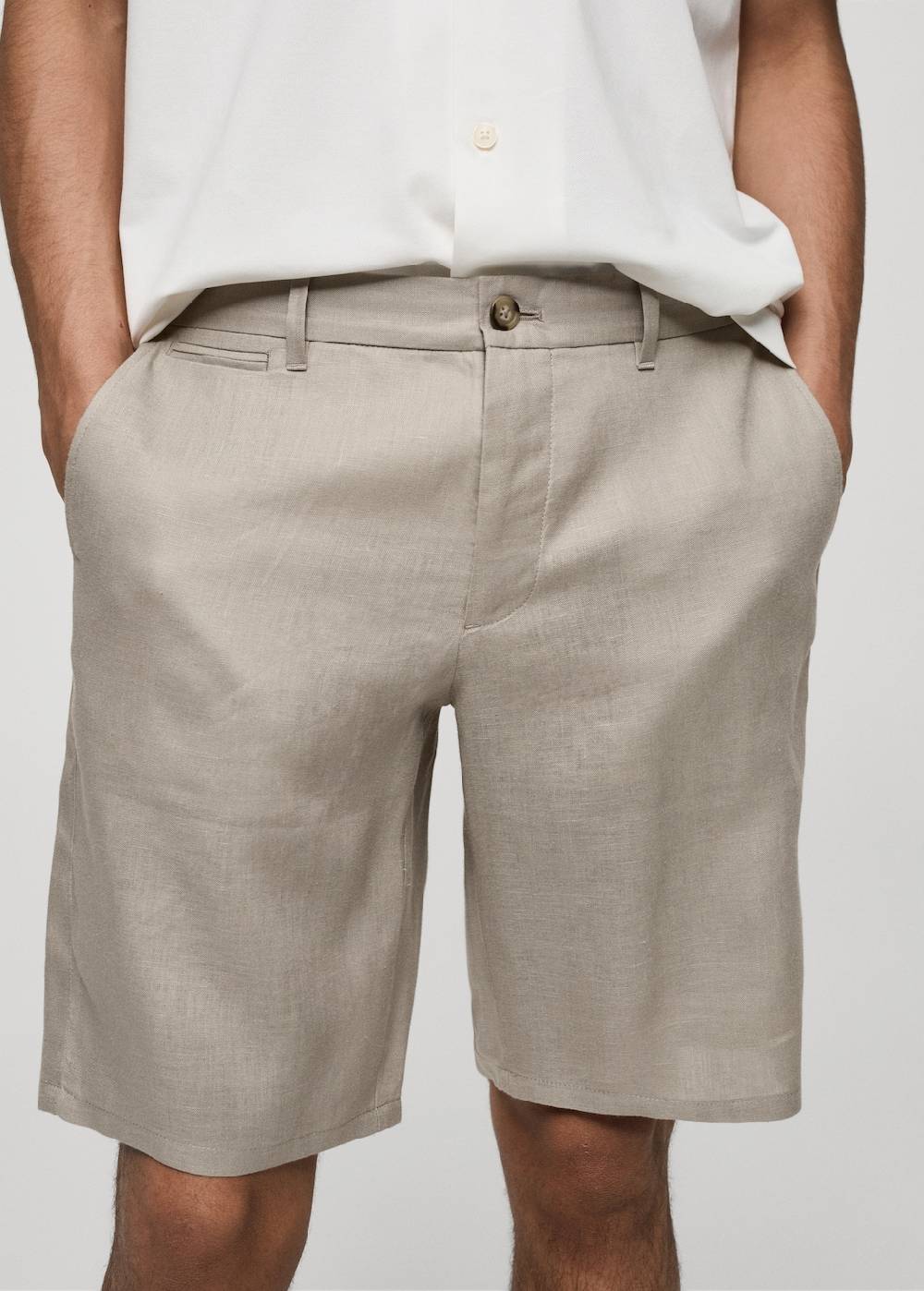 Mango Slim-Fit-Bermudashorts aus 100 % Leinen Auslauf