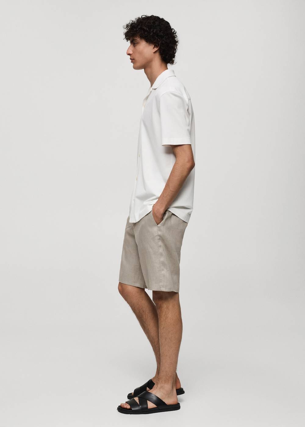 Mango Slim-Fit-Bermudashorts aus 100 % Leinen Auslauf