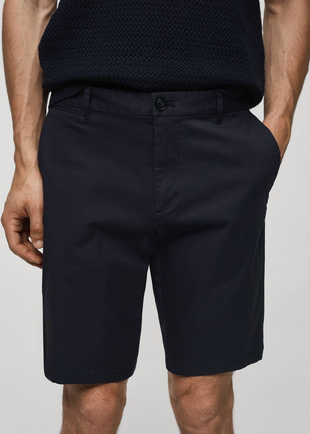 Mango Slim-Fit-Bermudashorts im Chino-Stil aus Baumwolle Angebote