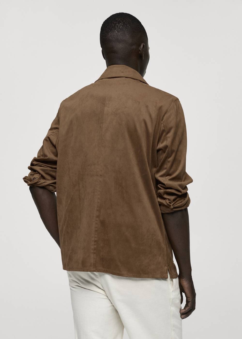 Mango Overshirt mit Wildleder-Effekt und Taschen Fabrikverkauf