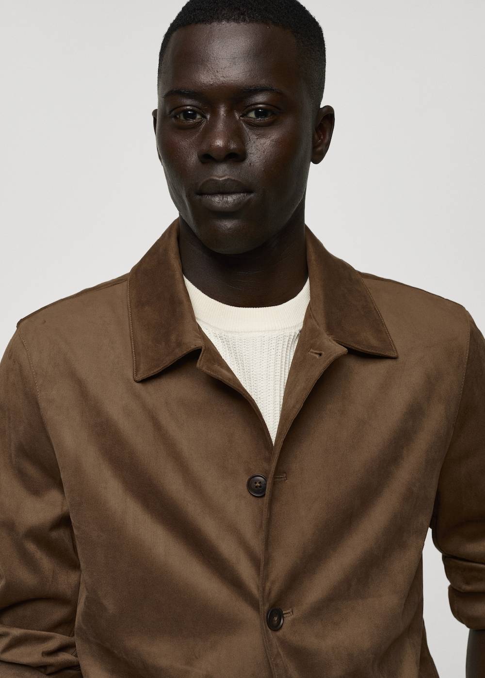 Mango Overshirt mit Wildleder-Effekt und Taschen Fabrikverkauf