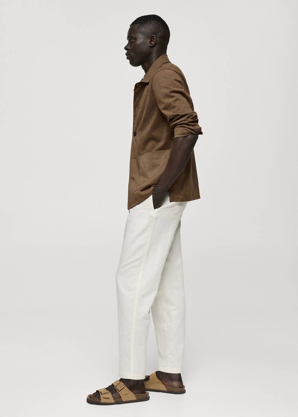 Mango Overshirt mit Wildleder-Effekt und Taschen Fabrikverkauf