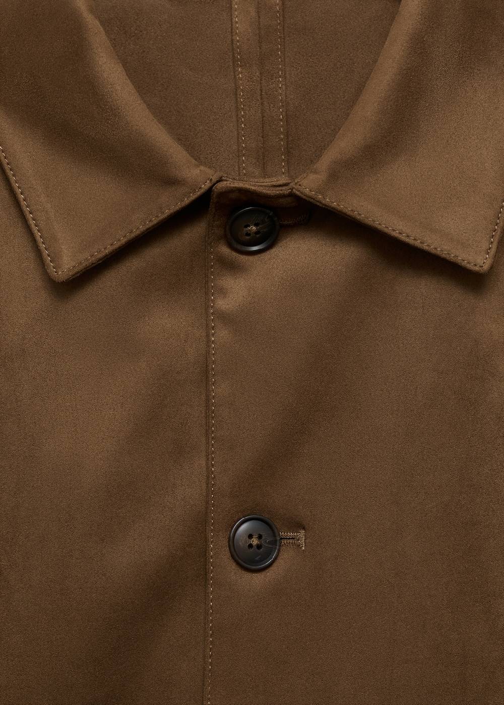 Mango Overshirt mit Wildleder-Effekt und Taschen Fabrikverkauf