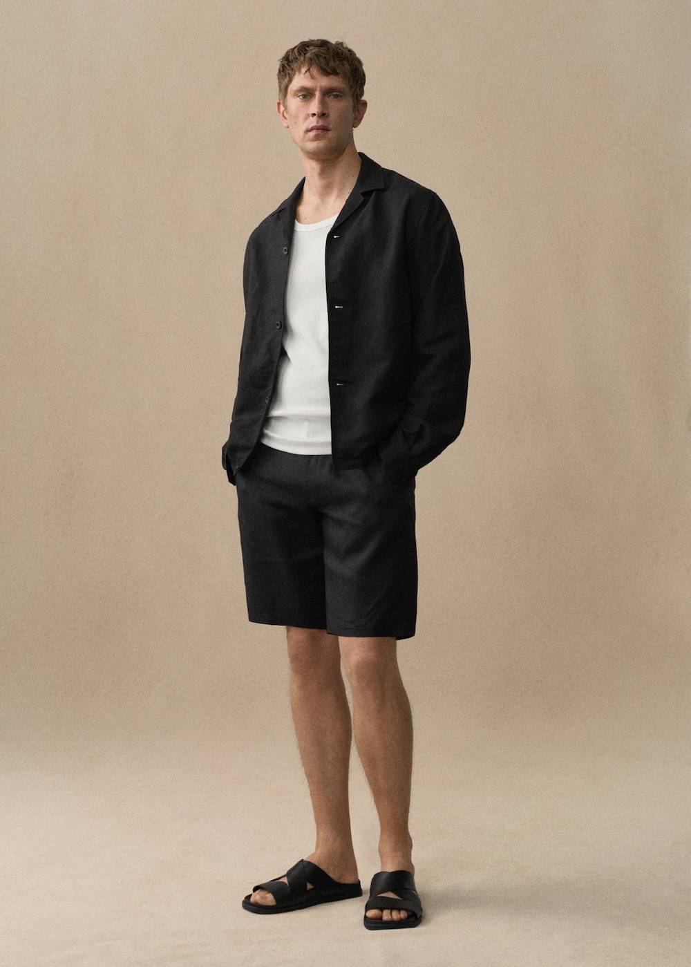 Mango Slim-Fit-Bermudashorts aus 100 % Leinen Sonderangebot