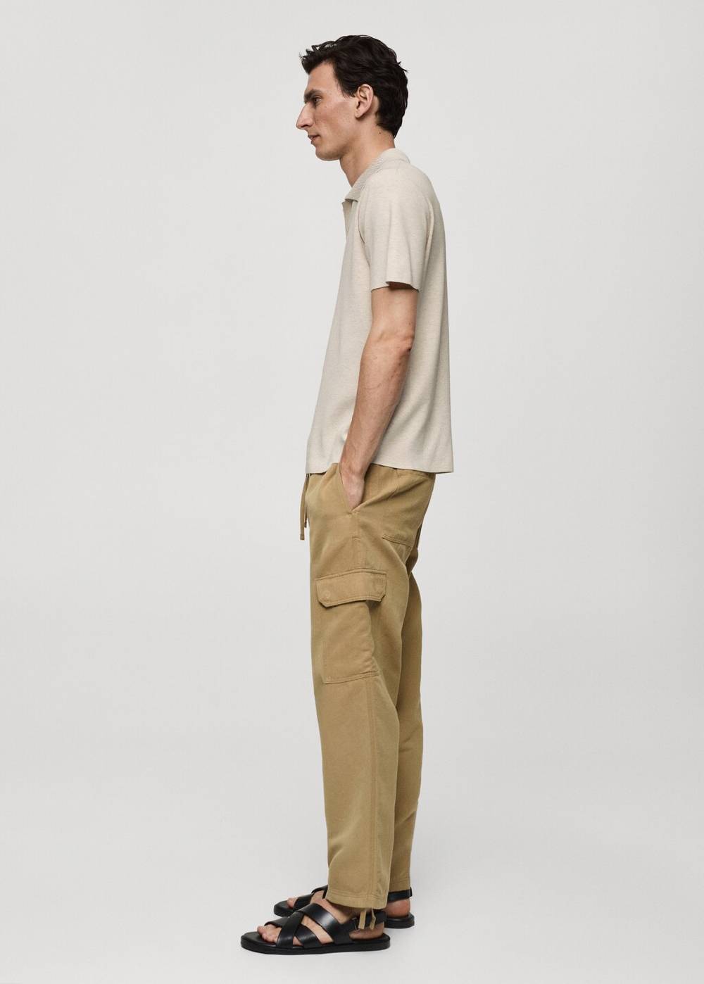 Mango Texturiertes Strick-Poloshirt aus Baumwolle Günstig kaufen