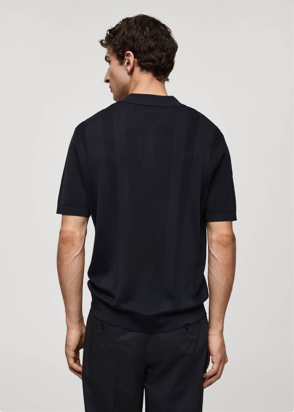 Mango Rippstrick-Poloshirt Flash Sale
