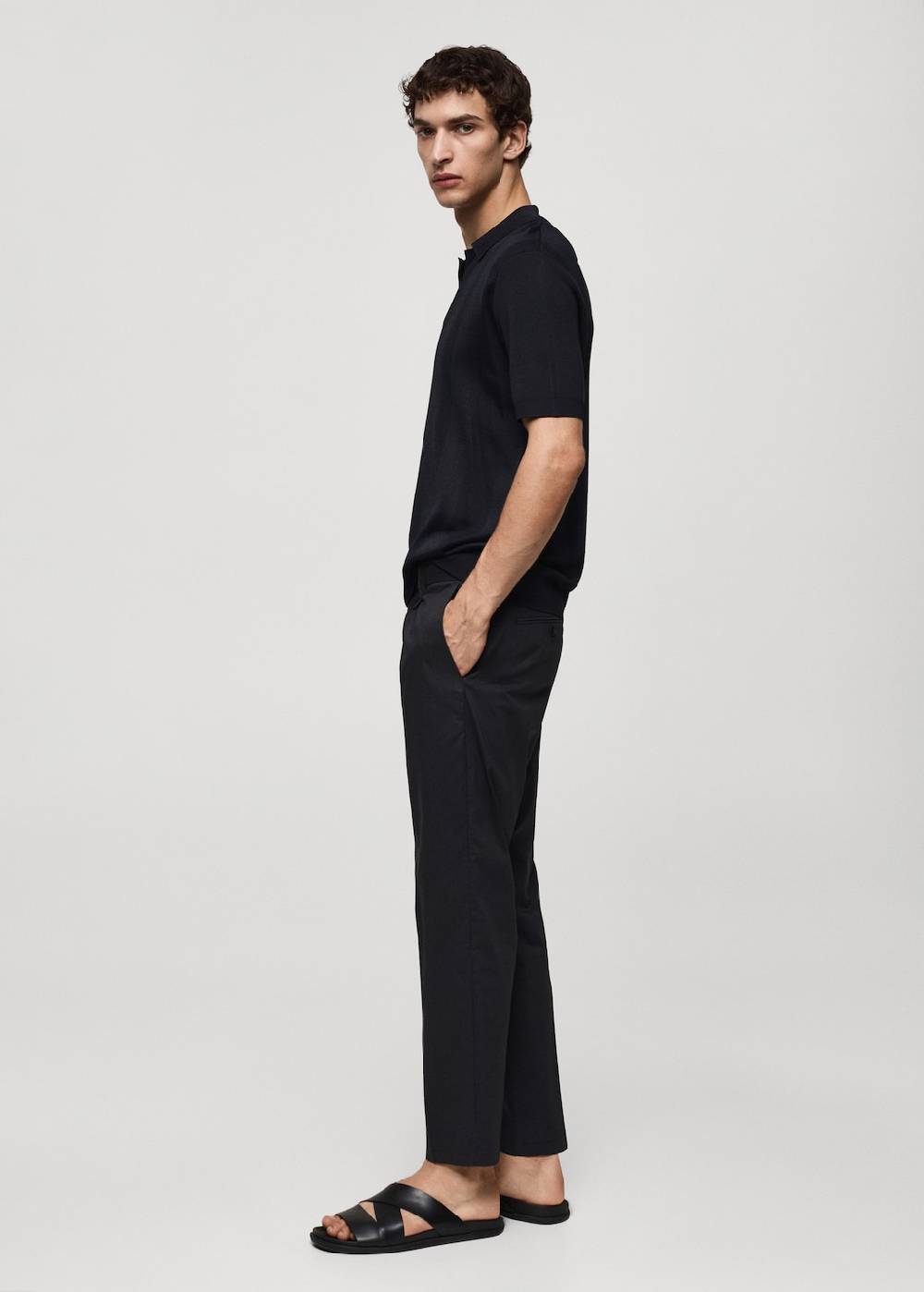 Mango Rippstrick-Poloshirt Flash Sale