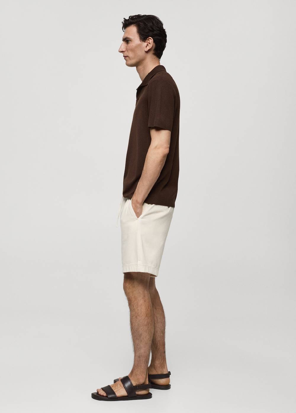 Mango Texturiertes Strick-Poloshirt aus Baumwolle Begrenztes Angebot