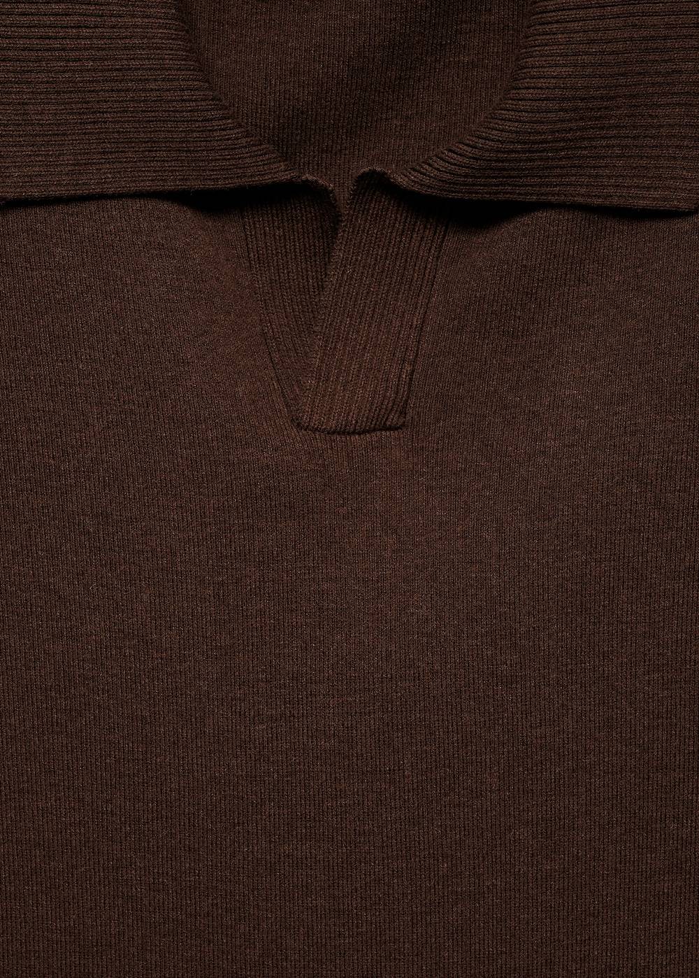 Mango Texturiertes Strick-Poloshirt aus Baumwolle Begrenztes Angebot