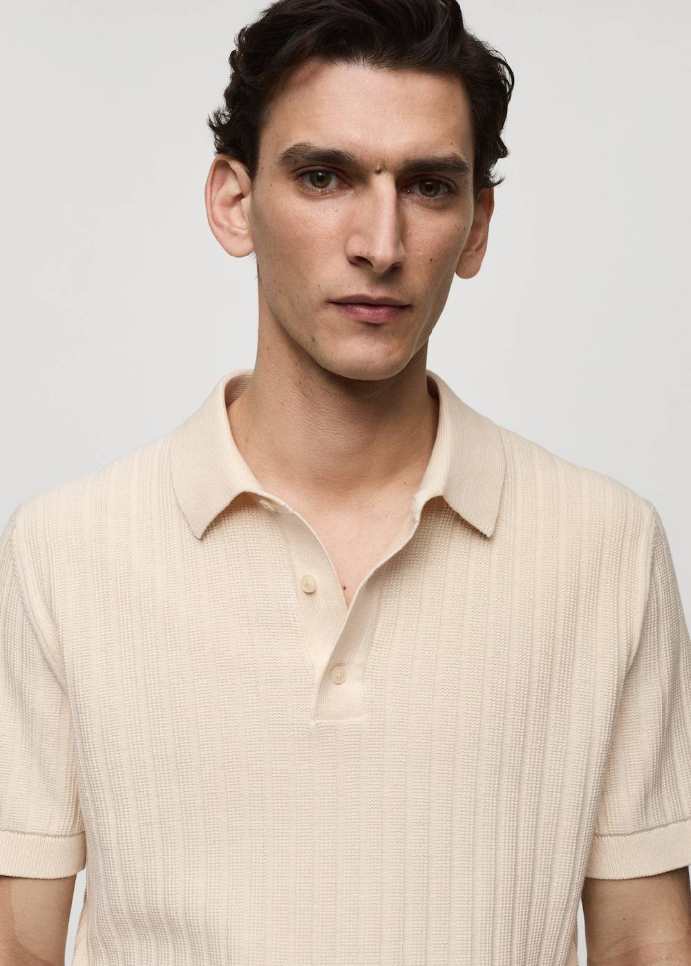 Mango Poloshirt aus 100 % Baumwolle mit Mikrostruktur Exklusivangebot